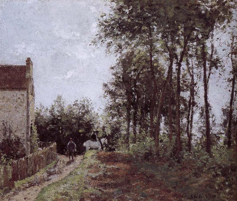 Camille Pissarro Farm Road side